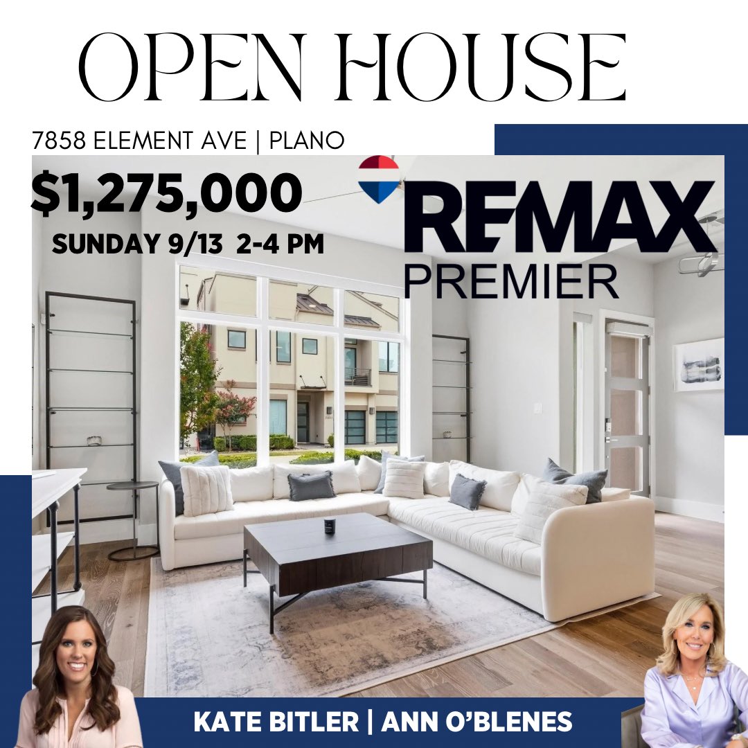 performgroup's tweet photo. Join us Sunday, September 13 from 2–4 PM at 7858 Element Ave in Plano! This stunning 3/2.2 home is offered at $1,275,000—come explore it in person and see everything it has to offer. https://t.co/79fHZOEjjK