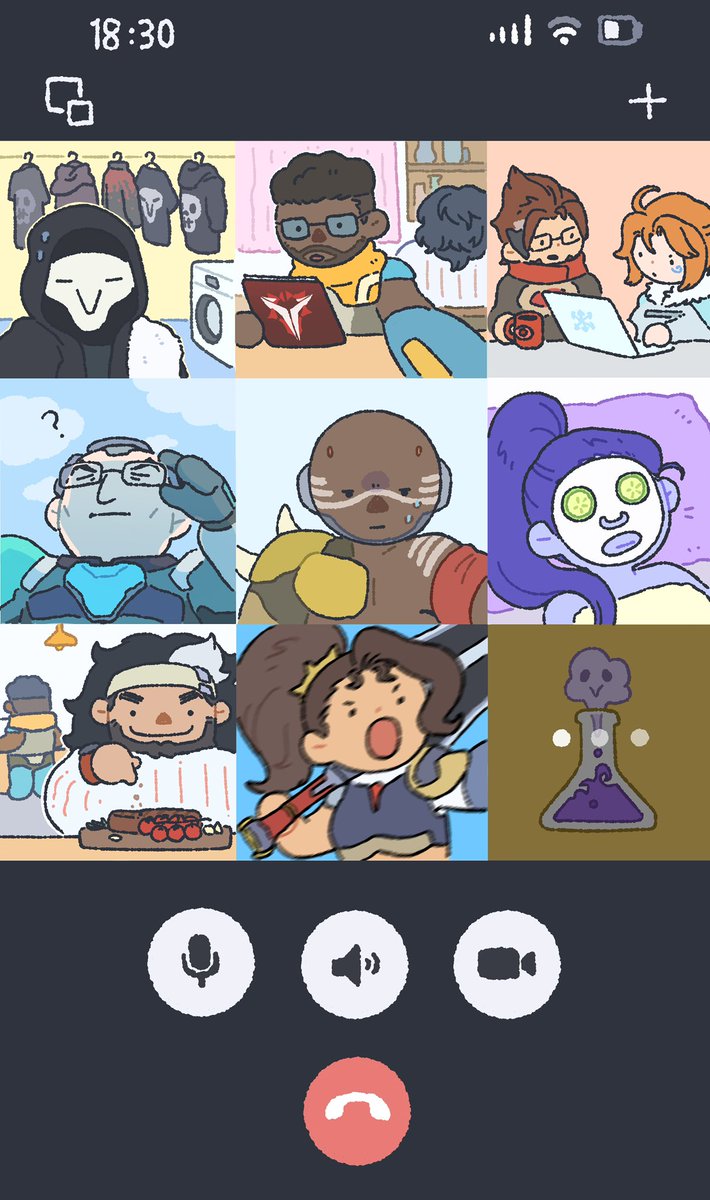Theresssa1's tweet photo. 闹哄哄的视频会议
#Overwatchfanart #Overwatch https://t.co/ev7iyS1BtK