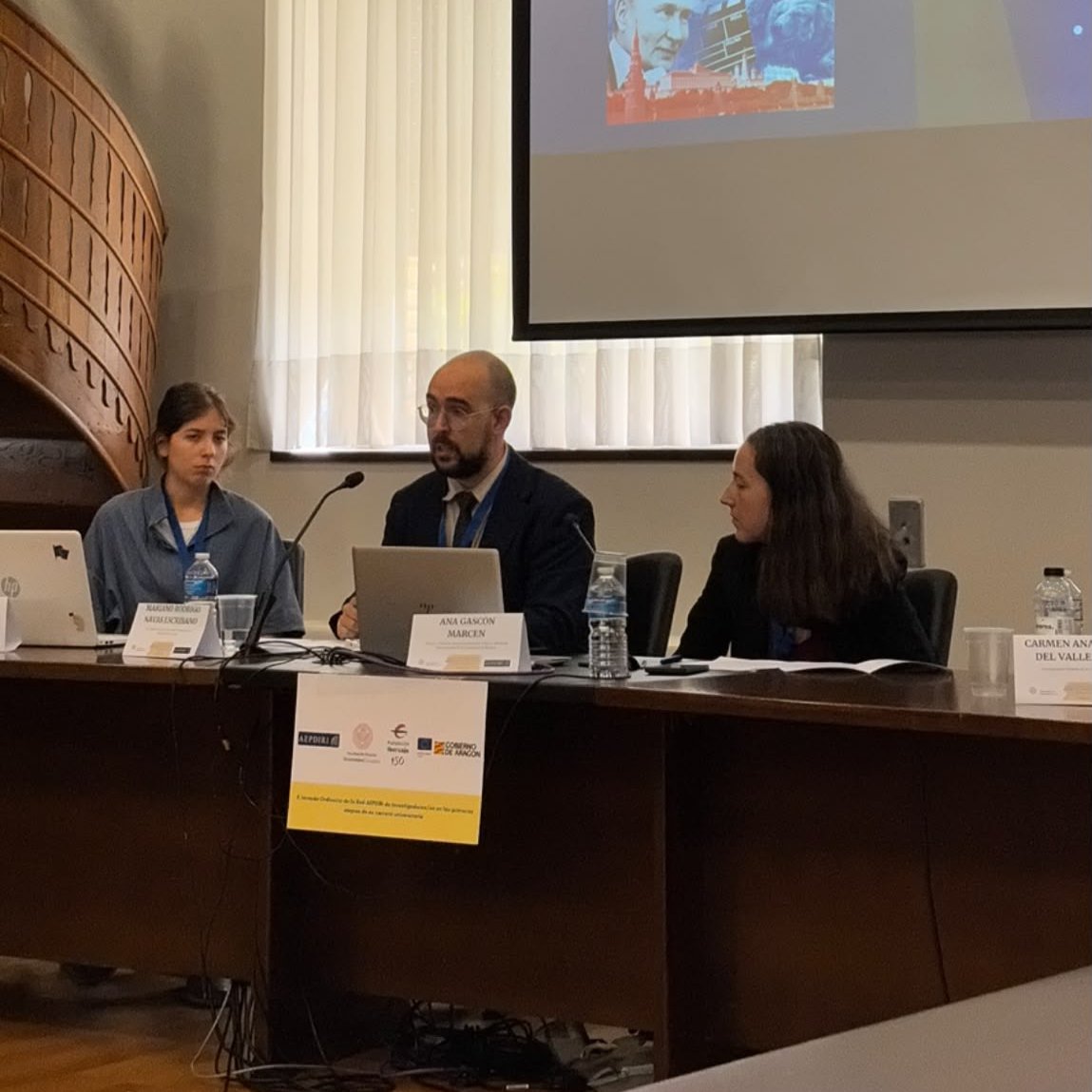 disinfor_ai's tweet photo. Our project was represented today in Zaragoza at the II Conference of the @AEPDIRI Network of Early-Career Researchers. Our colleague @mnavasddhh presented the paper “From Russia with Disinformation”: Has the European Union Changed Its Sanctions Practice Towards FIMI Activities? https://t.co/F8mp8OHvvS