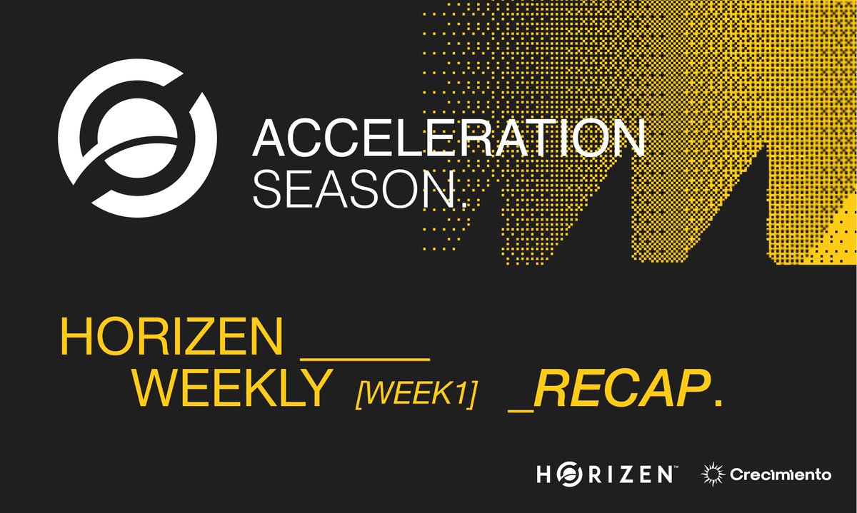 crecimientoar's tweet photo. WEEK 1 — HORIZEN ACCELERATION SEASON

The first week of the 6-week program with @horizenglobal is done, where we're working with startups from around the world as they grow and integrate Vela, Horizen's confidential coprocessor.

We opened with the kickoff and group mentoring, followed by a masterclass with @smilewithkhushi, DevRel & Coordination at Horizen, and closed the week with 1:1s between every startup and the Crecimiento team.