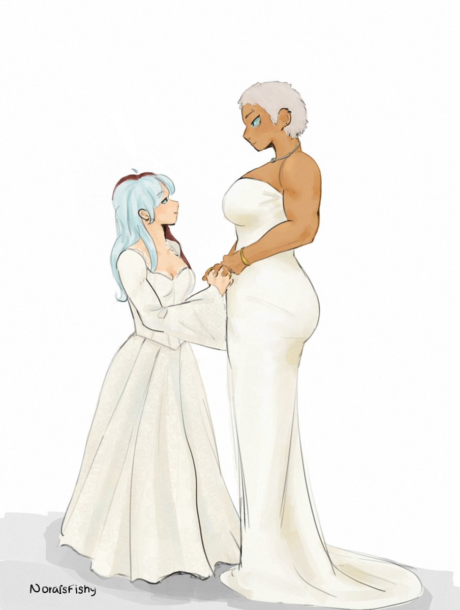 NoraIsFishy2's tweet photo. Fem inatodo getting married 💐 #MHA #inatodo https://t.co/8iIBwXsGUL