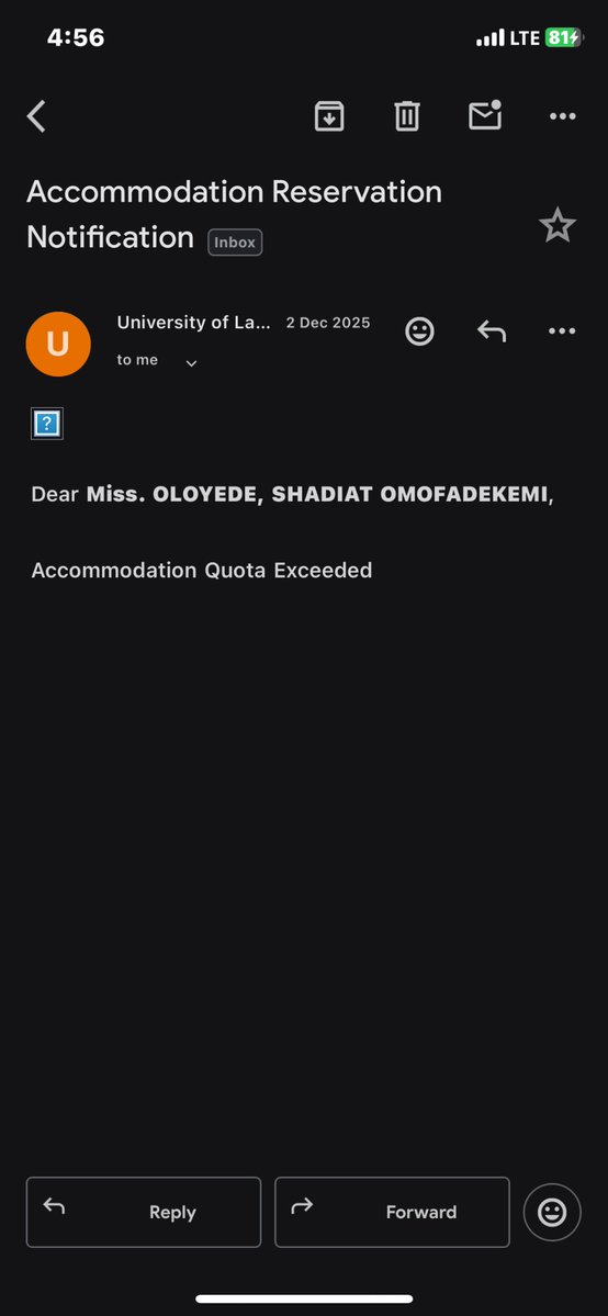 Halimat629's tweet photo. Ever since UNILAG started giving hostel spaces randomly, they’ve never given me one. Not once.
 At this point, I’m convinced my name is permanently missing from that list https://t.co/nCcdH94axk
