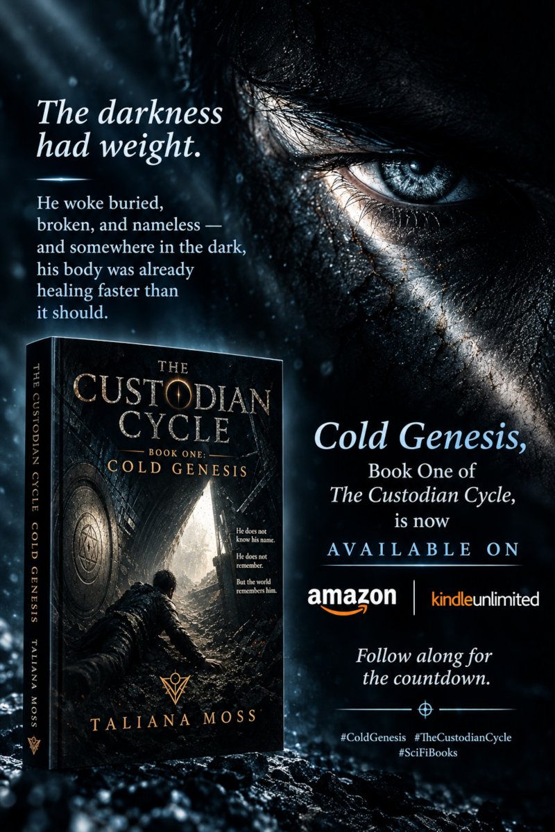 seductiveSuspen's tweet photo. @annamead551 He doesn't know his name. He doesn't know why he's healing wrong. He only knows someone sealed him in on purpose. Cold Genesis — Book One of The Custodian Cycle.
#ColdGenesis #TheCustodianCycle #SciFiBooks https://t.co/xoP6nABR83