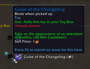 Raenore's tweet photo. Sippy Cup 🥤 0.8.3 is now rolling out to Curseforge and Wago! 🎉

Added:
- 1 SL toy (become a Korthia attendant).

Fixed:
- Additional situations involving secrets in combat and other times aura info is hidden.

#worldofwarcraft #wowrp #warcraft #roleplaying #programming #addons https://t.co/ueRNOb7g5Z