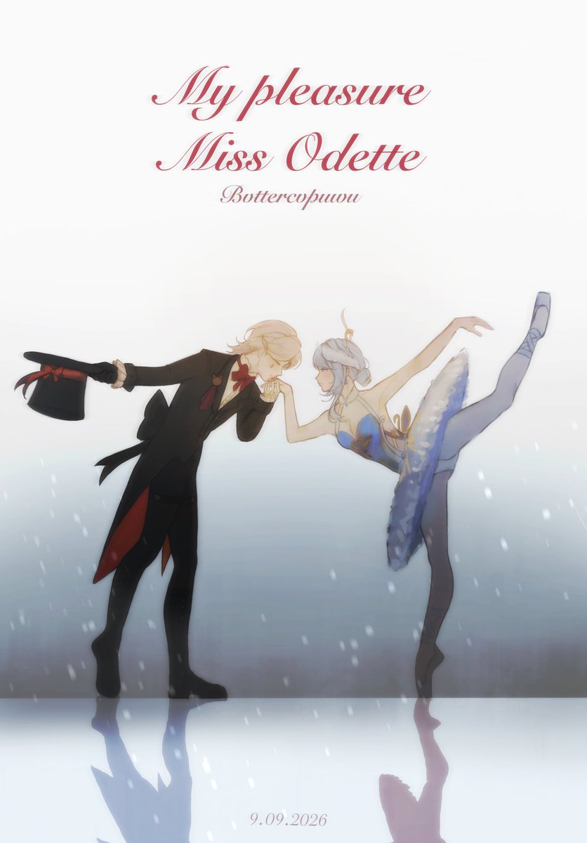 bvttercvpuwu's tweet photo. How i love book cover like fanarts 😋

#lyney #odette #magicswan #genshin https://t.co/d3U9f2HQ1D