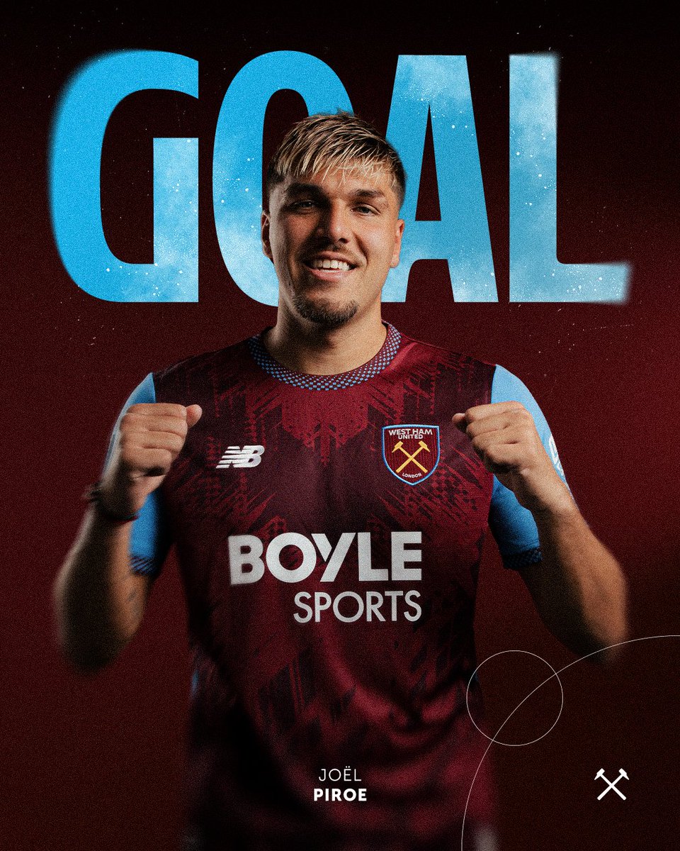 WestHam's tweet photo. PIROE DOUBLES OUR LEAD! 🎯

⚒️ 2-0 ⚪️ (38') https://t.co/9qpwJybTxH