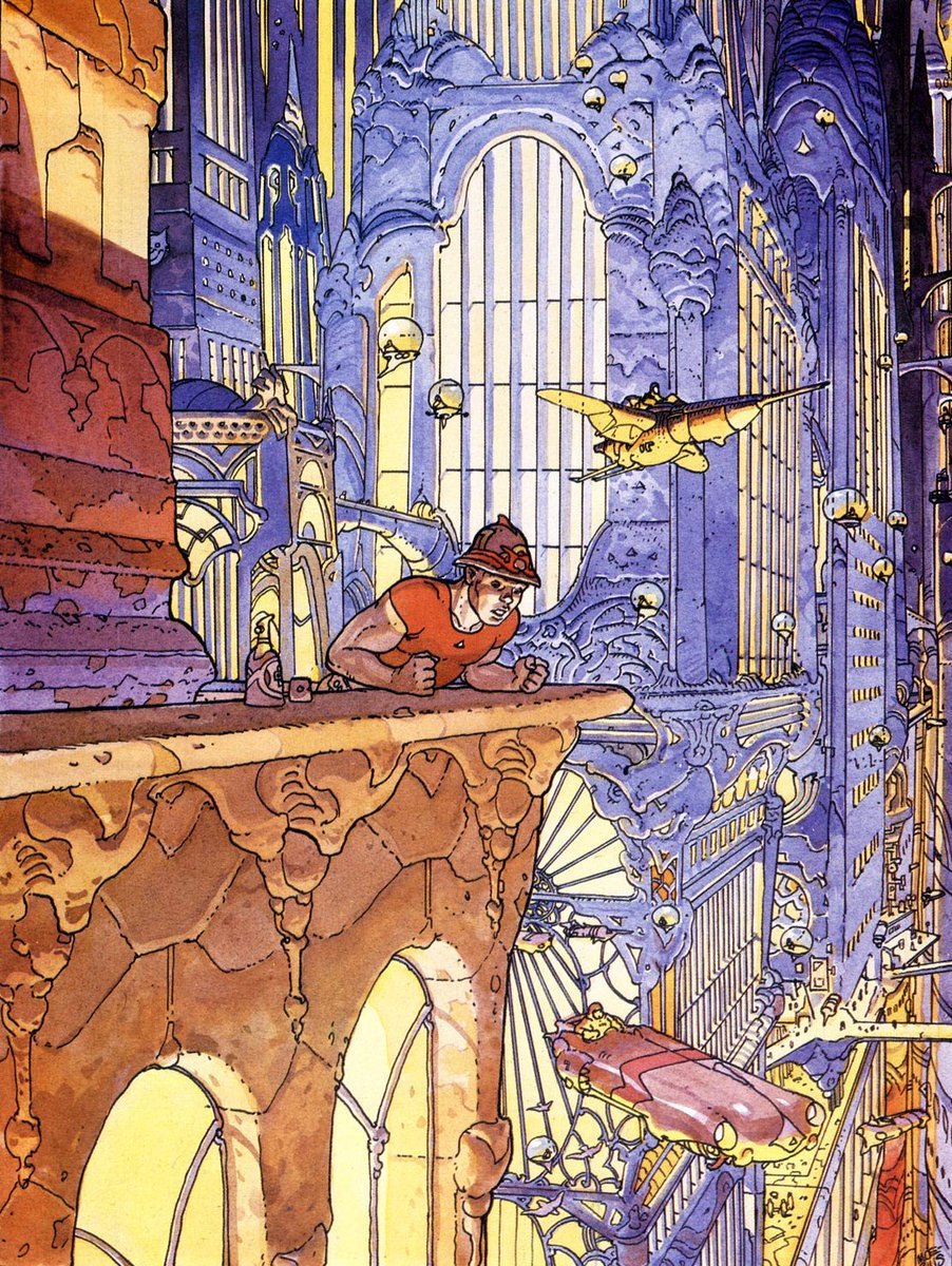 jojo_fraga's tweet photo. Eu não preciso nem pesquisar pra saber que a inspiração principal dessa nova série é Moebius. https://t.co/GsJ0eBz1Mv