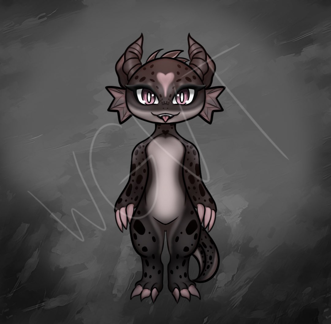 WickedGoth_VT's tweet photo. My mascot design is finally I’m so happy how she came out her name is Cipher she is a SALMANDER #fyp #digitalartㅤㅤㅤㅤ #Mascot #art #Vtuberㅤ https://t.co/tbC0Nc2xQv
