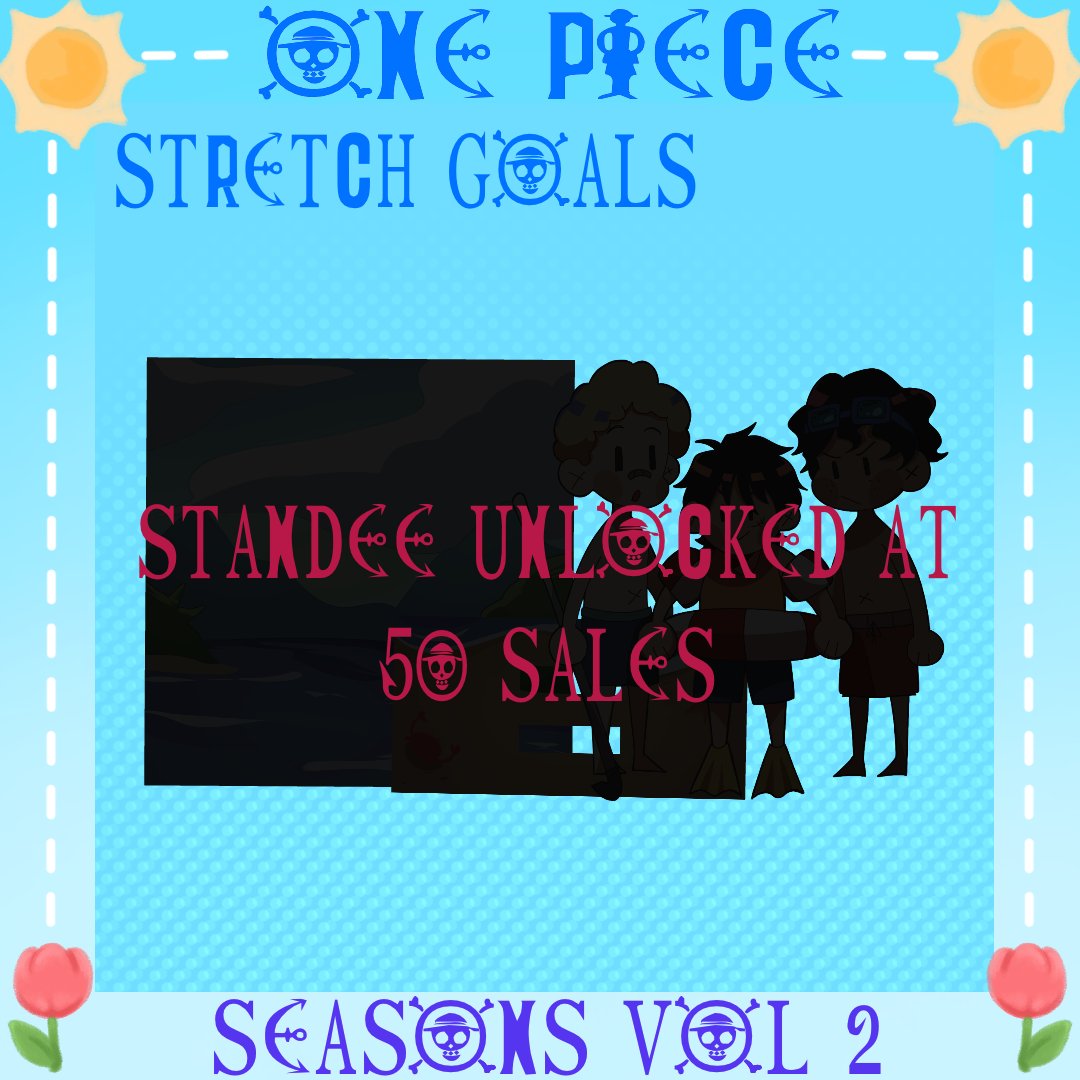 OPSeasons's tweet photo. 🌸☀️Stretch Goals!🌸☀️
Who could the characters behind the stretch goals be? Well you'll need to work together to reach the order goals to find out
Which bundles are eligible for stretch goals can be found in the bundle's description
#onepiece #onepiecezine #opzine #fanzine https://t.co/0ZOlrvbYRh