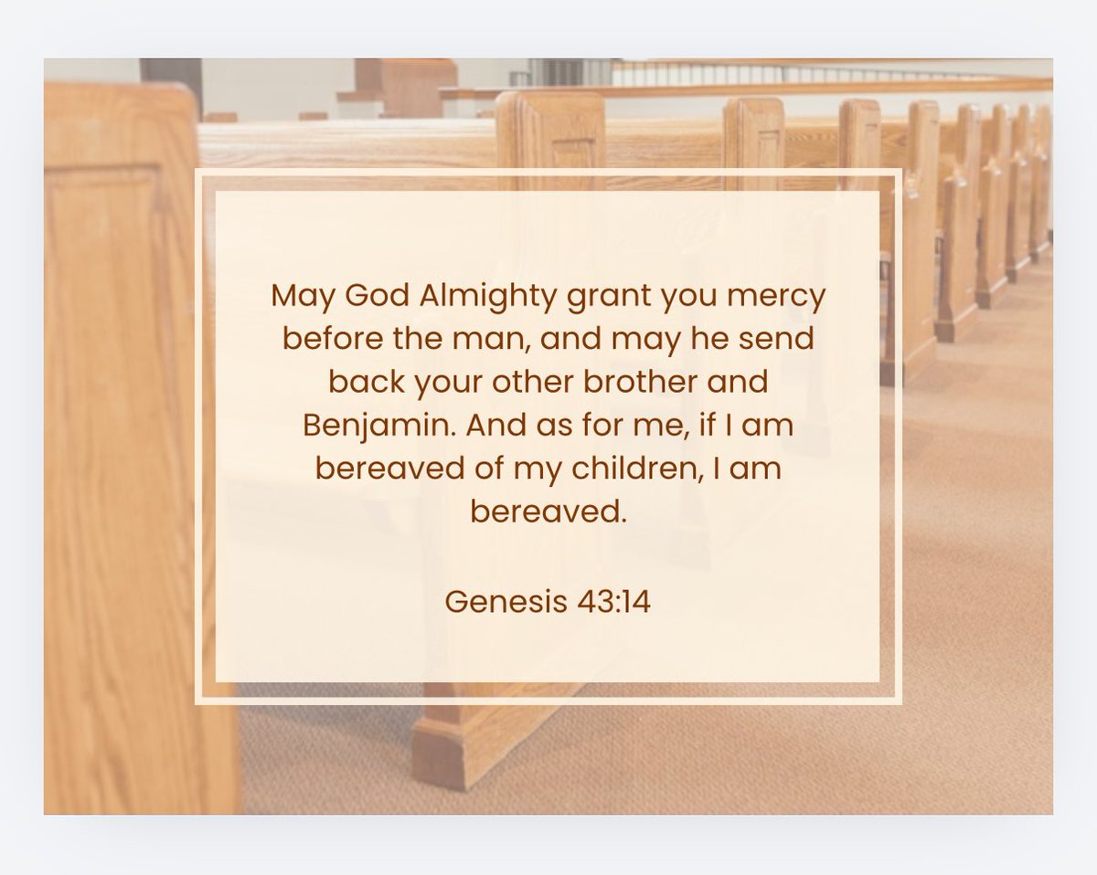 GFAnniston's tweet photo. Take time this weekend to get ready for Sunday’s worship with the body of Christ by praying for @_coryhughes_ and meditating on Genesis 43. https://t.co/61y0WMiGGG