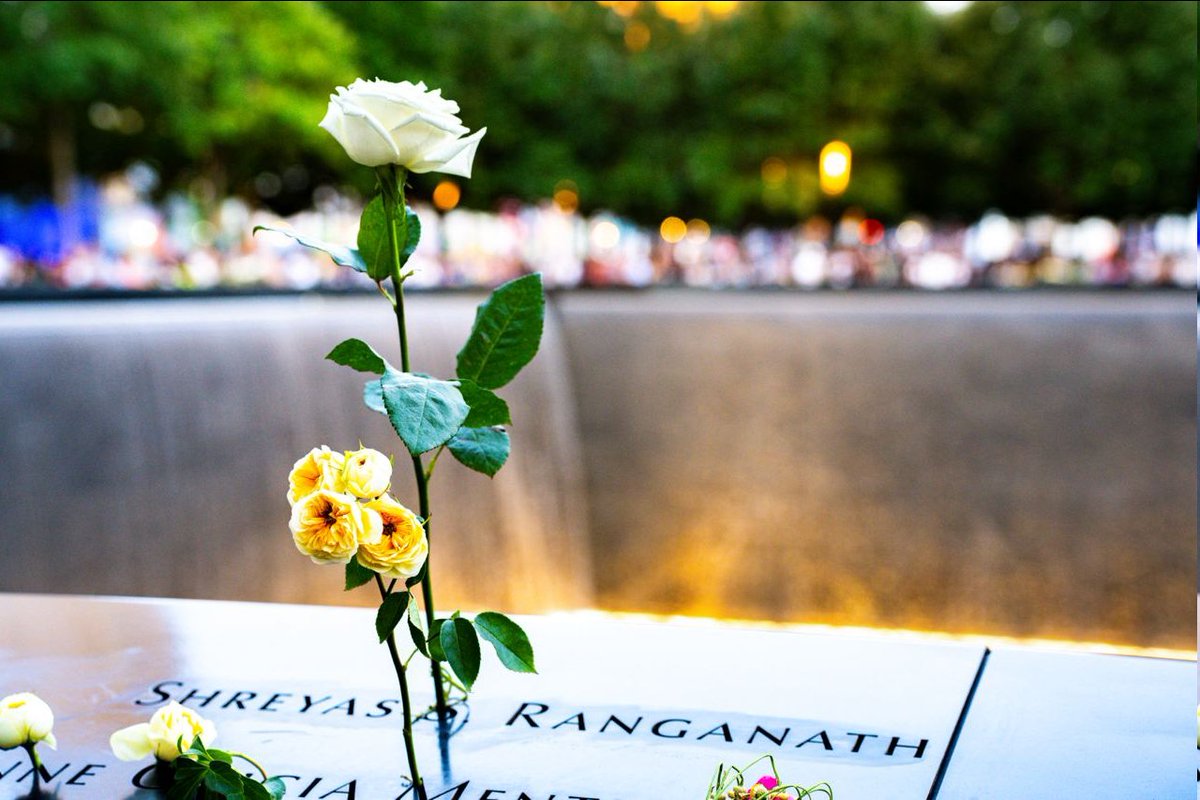 CatputerScience's tweet photo. Strange ask to any New Yorkers...

Every 9/11 I always try to place a white flower of any kind on a family friend's plaque at the Twin Towers memorial: Shreyas Ranganath

Sadly, I am not present in NYC at the moment due to work, if someone could plant a white flower on his name it would be much appreciate and we can see about how to thank you as well!