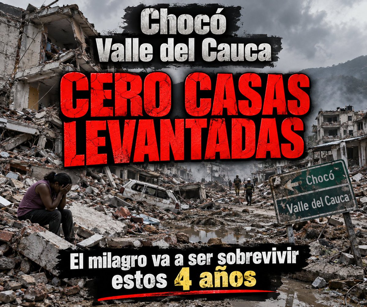 Son15Letras's tweet photo. 31 días después del terremoto..  ¿Cuántas casas ha ayudado a reconstruir el Gobierno Nacional en Quibdó?

CERO.

¿En el resto del Chocó?

CERO.

¿En el Valle del Cauca?

CERO.
(Solo han presentado 1, prefabricada en Buenaventura, y la donó una empresa privada)

Nada más que agregar.