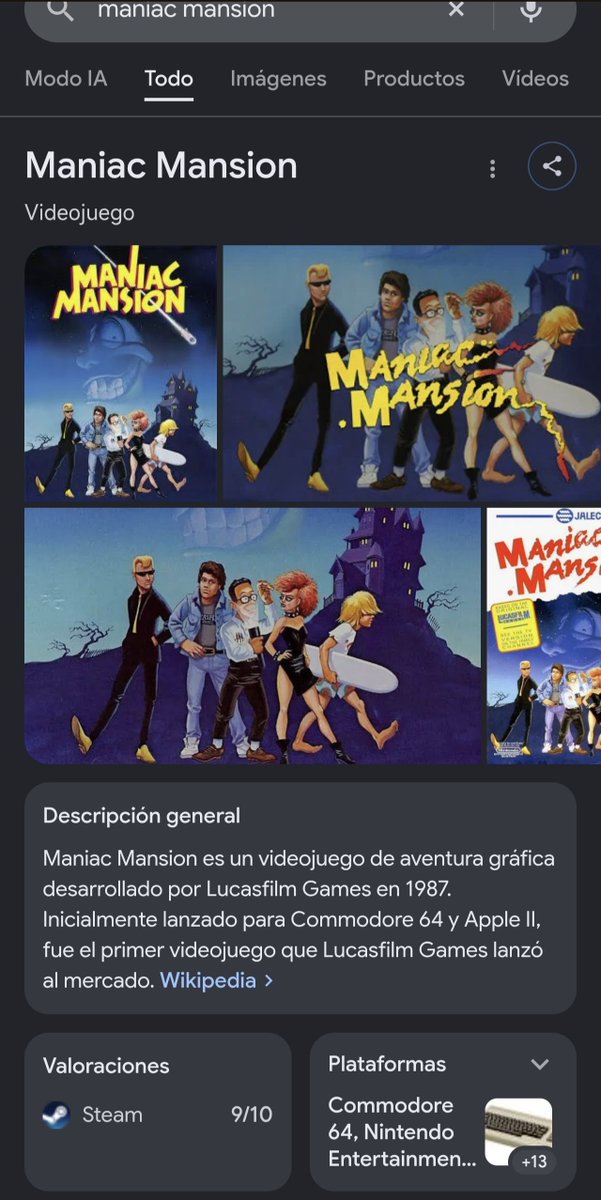 Alexjavat's tweet photo. @JimyDrive Maniac Mansion.... mítico!! https://t.co/JGMWjZGgQB