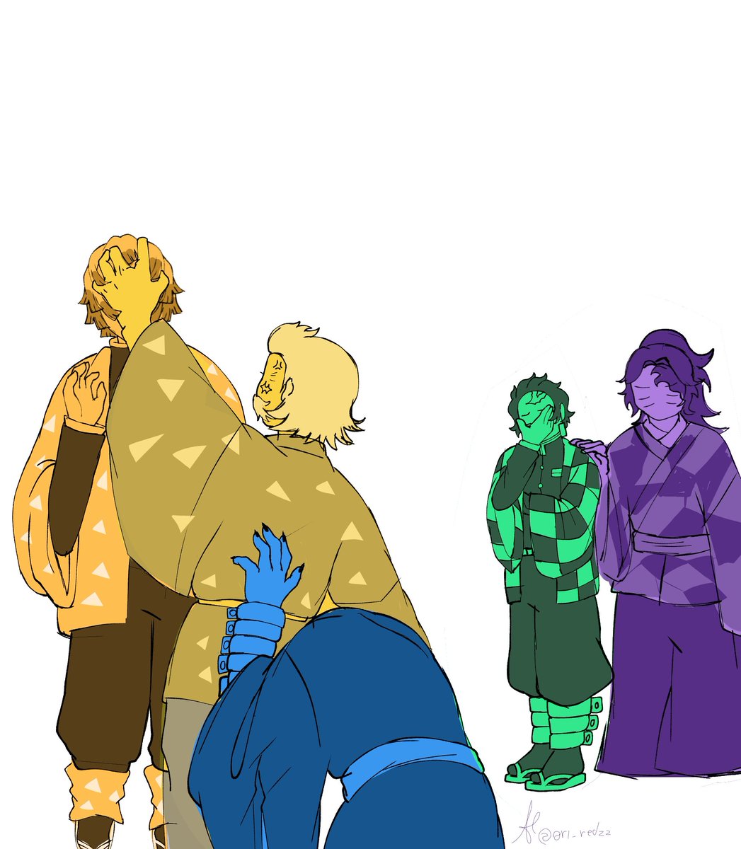 ari_redzz's tweet photo. 🍑They will NOT fight anymore ⚡
.
.
.
#kaigaku #kokushibo #zenitsu #knytwt #kny #jigoro #tanjiro
#thunderbrothers #獪岳 #我妻善逸 #鬼滅の刃 #DemonSlayer https://t.co/u5DW59pLQC