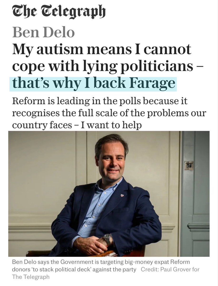 doveyymargeauxx's tweet photo. Ben Delo is a British crypto billionaire and one of the founders of BitMEX. He’s spent years abroad, made an absolute fortune in crypto, and now he’s come back to the UK to back Reform and Nigel Farage.

And not quietly either… £36 MILLION 🎉

That is a serious amount of money behind Reform heading into the next election.

Let’s go, Reform!! 🇬🇧 🚀