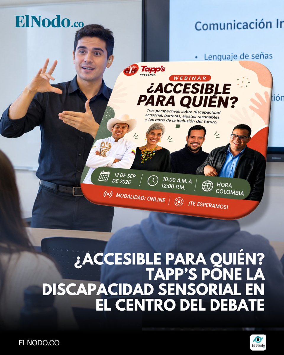 ELNODOColombia's tweet photo. ¿Accesible para quién? Tapp’s pone la discapacidad sensorial en el centro del debate https://t.co/y8MHEF1W7o https://t.co/pgMQbu4jZz