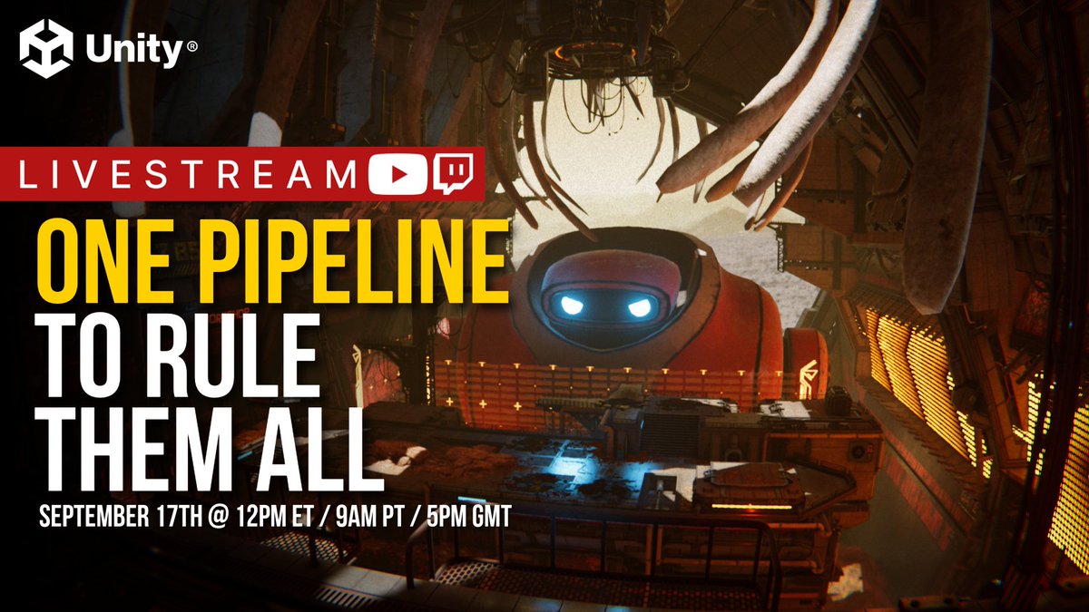 unitygames's tweet photo. Want to optimize your graphics pipeline? 

Join us live for a deep dive into the single render pipeline setup, Mecha Hangar demo, Surface Cache GI, and Neural Texture Compression. 

📅 September 17 | 12pm ET / 9am PT / 5pm GMT (link in first comment) https://t.co/kJpDTnbGNJ