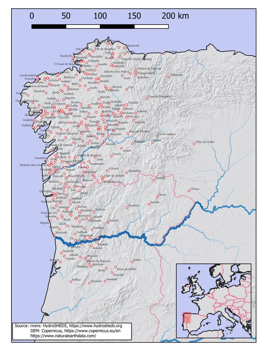 ScarrletEl's tweet photo. Topônimos n o Noroeste ibérico com raiz sueva para lobo -Ufe 🐺
#galeciamedieval
créditos: Cam sem dono

Minho, Galiza, Asturias e León https://t.co/bzvUdUA3lE