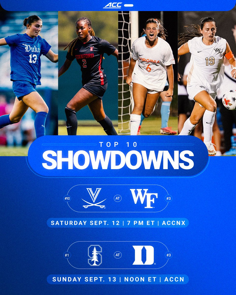 theACC's tweet photo. Two Top 10 matchups. All ACC. This should be good. 🍿 https://t.co/vquTbyLFjw