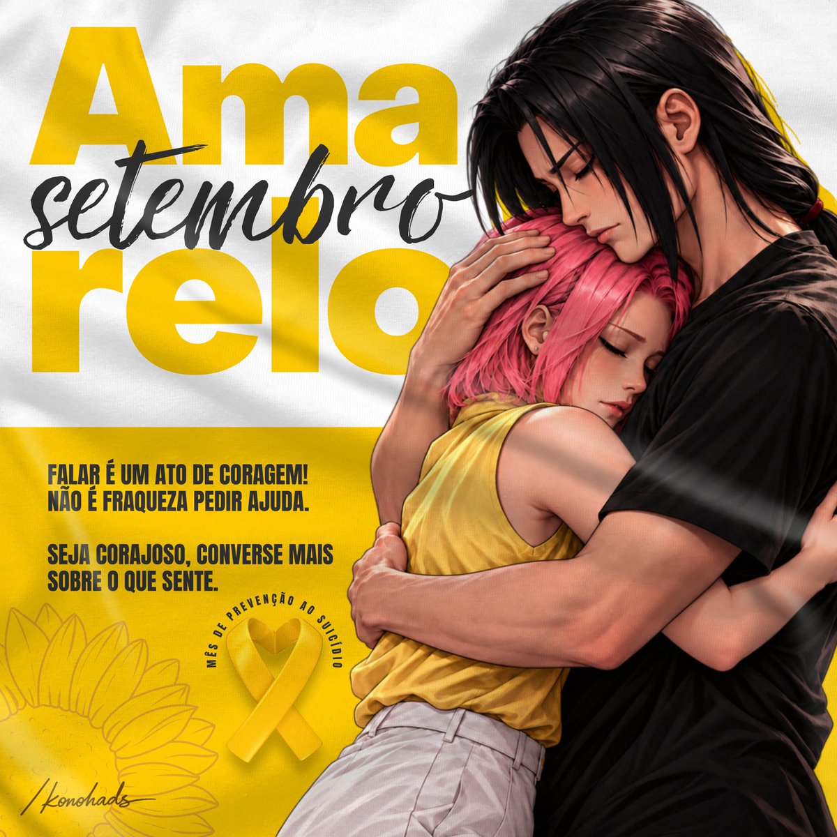 konohads's tweet photo. 🌻SETEMBRO AMARELO.

Tem gente que pede ajuda sem dizer uma palavra. Numa mudança de comportamento, num silêncio que ninguém percebe. Tudo que alguém precisa é sentir que não está sozinho.

Então, nesse Setembro Amarelo, lembre de olhar um pouco além do que aparece.

KNH https://t.co/hn5spv9TTX