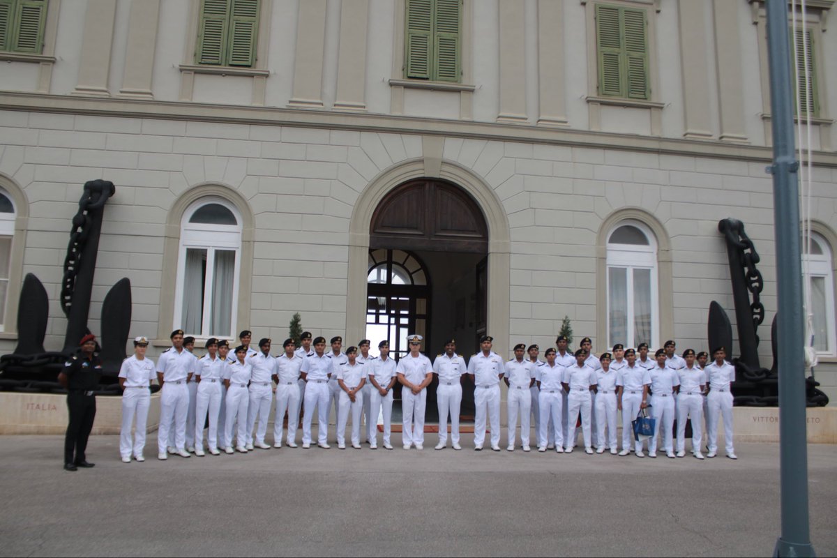 IndiainItaly's tweet photo. INS SUDARSHINI’s port call in Livorno, Italy strengthened  🇮🇳🇮🇹 naval ties.

Italian Navy officers, cadets & sailors visited INS Sudarshini.

Indian Navy personnel’s visits to ITS Virginio Fasan and Italian Naval Academy fostered professional exchanges and enriched their program.
#Lokayan26 #MaritimeCooperation #MaritimeHeritage #FriendshipAndGoodwill #VasudhaivaKutumbakam #SagarYatra2026 #SailsofIndia #TallShipIndia 
#IndianNavy #IndiaItaly #MaritimePartnership