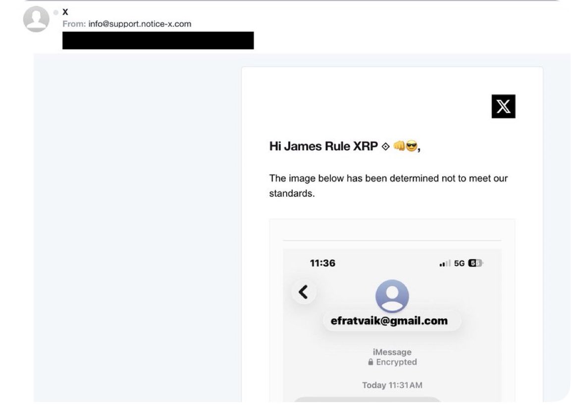 AllInWealth's tweet photo. NOTICE 
info@support.notice-x.com is a scam email

 TRUST NO ONE!!!!! https://t.co/v9auuEZJ9O