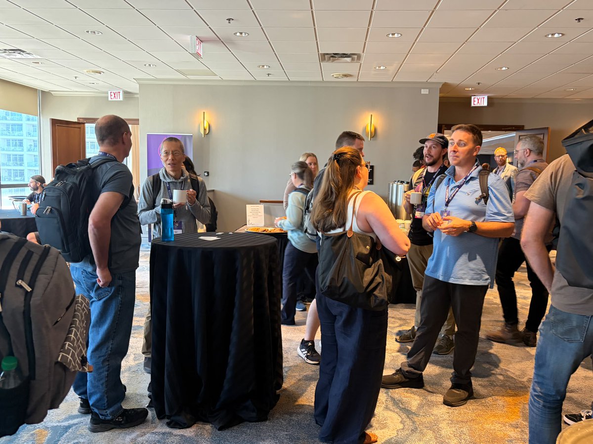 ElixirConf's tweet photo. Last coffee break of the conference. Get ready: the closing keynote 'Exoskeletons, not Autopilots' with @ZachSDaniel1, creator of Ash, starts at 4:10 on Track 1.
#ElixirConf #ElixirConfUS #ElixirConfUS2026 #ash #ai https://t.co/WDGWLrTTls