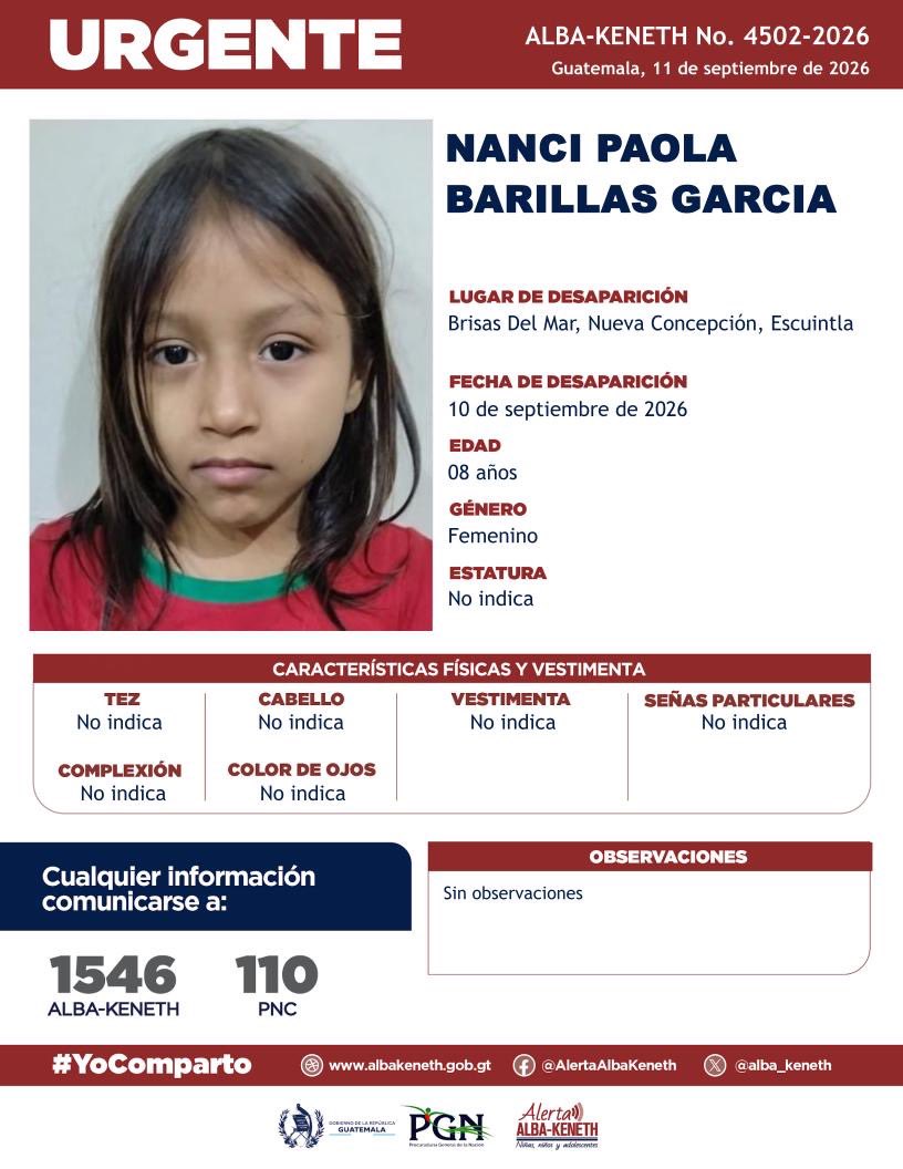 SCSPGT's tweet photo. ¡Ayúdanos a encontrar a niñas y desaparecidas en Guatemala! 🚨

Si tienes alguna información, comunícate al 1546 y 110. ☎️ https://t.co/QAc1sr5U6V