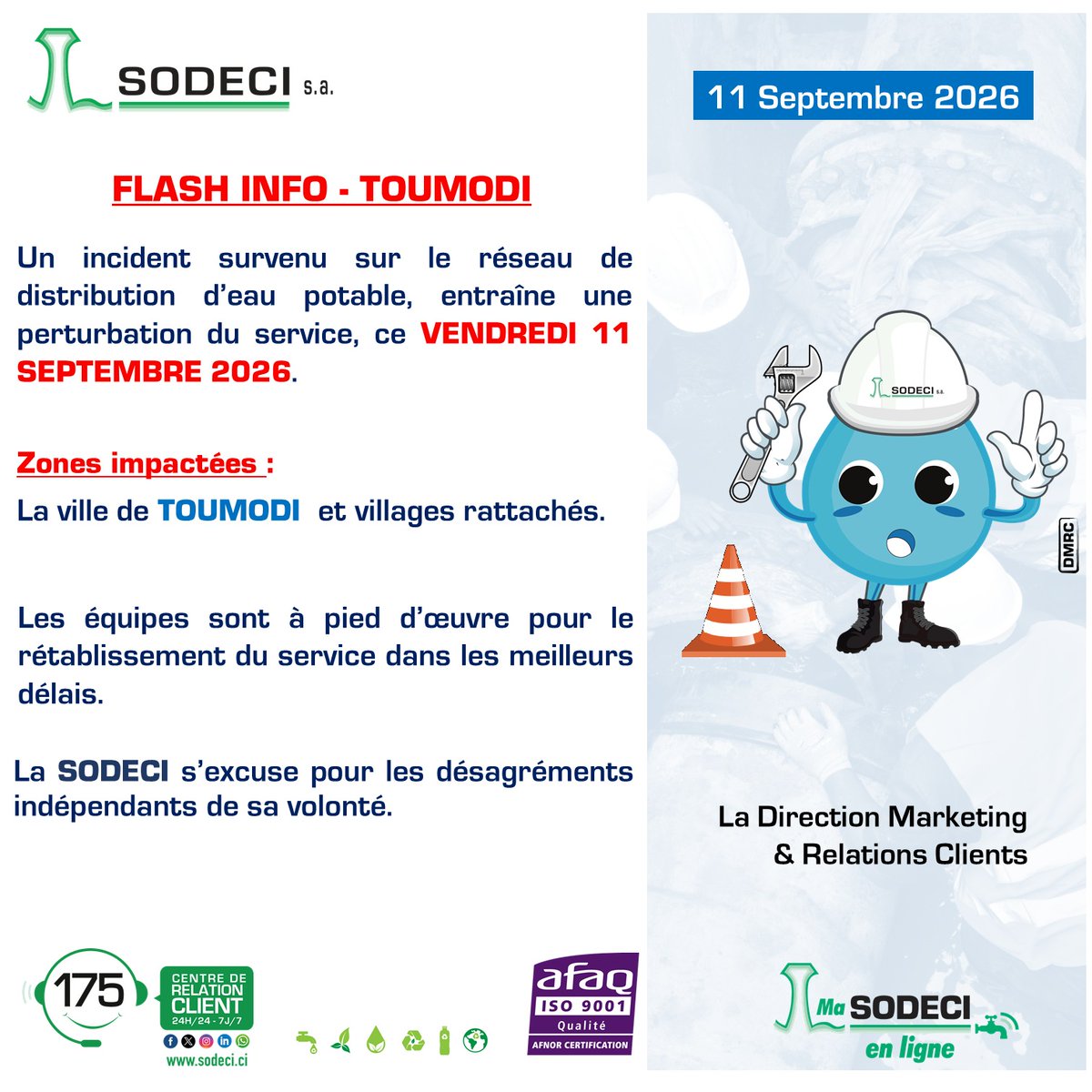 SODECIofficiel's tweet photo. #Communiqué
#SODECItoujoursplusprochedevous https://t.co/AZT6hzqPht