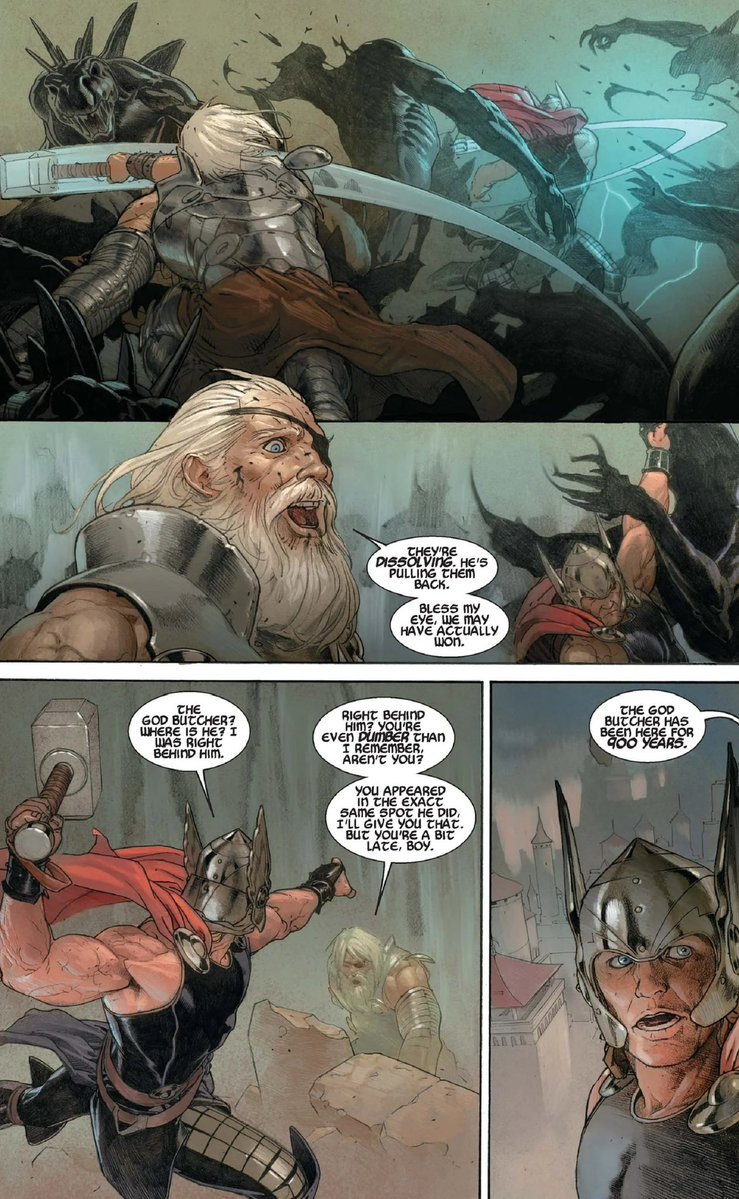 MoCityKaine's tweet photo. @Snowtrooper000 @Capti0nemVA @ThorLawyer He wasn’t really trying to kill Thor, he wanted to make him suffer and he did for 900 years https://t.co/hv35Ys3ScX
