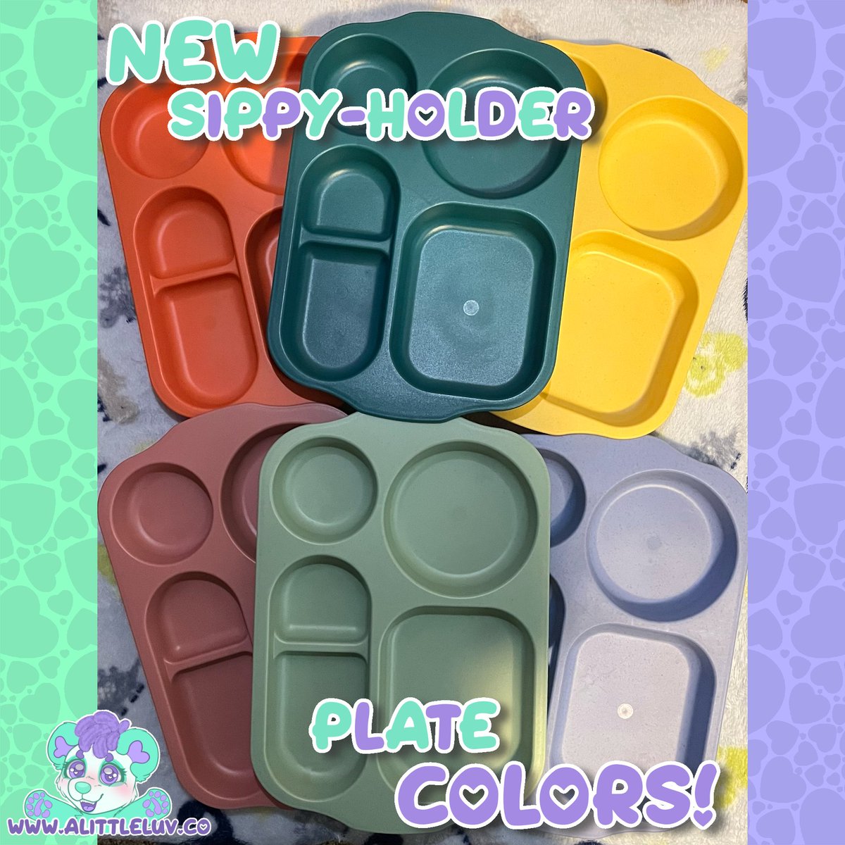 ALittleLuvCo's tweet photo. Introducing A Little Luv Co's newest Sippy-Holder Plate Colors! 

Annnnd I've also added a new feature to the site where you can bundle together plates and cups for a lower price 💕

https://t.co/Eo8sS3IwmB https://t.co/2Wugr65jYh