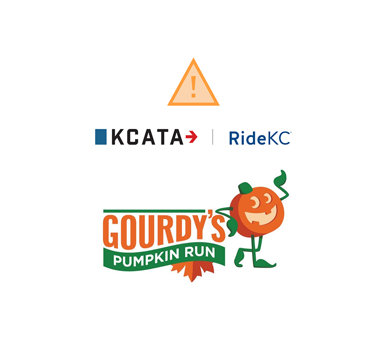 RideKCTransit's tweet photo. 🎃 Gourdy’s Pumpkin Run will impact RideKC service Saturday, Sept. 12, from 6 a.m.–6 p.m.

📍 Routes impacted: Troost MAX, Prospect MAX, 9, 11, 12, 18, 23, 24, 85, 101, 201, 210, 229 &amp; 238.

👉 Details https://t.co/nkfH2AOI8R
#RideKC https://t.co/x4OOMJyGrJ