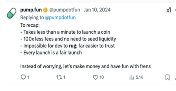SmolTrenchor's tweet photo. I went back to Pumpfun’s literal first launch announcement from January 2024 and found their original message sitting there the whole time.
They ended the announcement with:
“Instead of worrying, let’s make money and have fun with frens.”
This was before Pumpfun became what it is today, basically their original message to the trenches from day one.
And now that OTC lets us pair memes directly to $PUMP, why not bring back the original Pumpfun motto?
$frens
make money.
have fun with frens.
Paired to $PUMP.
Proof: Pumpfun’s original Jan. 10, 2024 post is preserved as a screenshot in the federal court filing PDF page 19, top-left screenshot.
Open the court filing go to PDF page 19
https://t.co/zL83RjHrgG