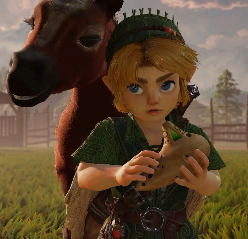 MiaMikhailART's tweet photo. Fun fact: In the screenshot I used as reference Epona's face was kinda creepy with that smile showing teeth and stuff so I drew an alternative version with a scared young Link kekw https://t.co/A7sMgXwWcw