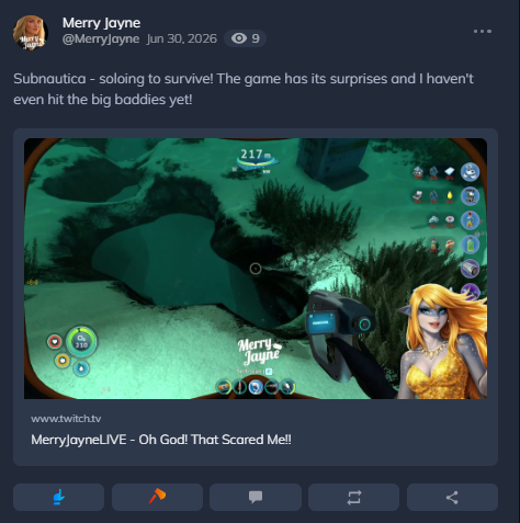 MerryJayneLIVE's tweet photo. @pickaxsocial So what changed since I WAS posting Twitch links before? https://t.co/MDHhuvF3bE