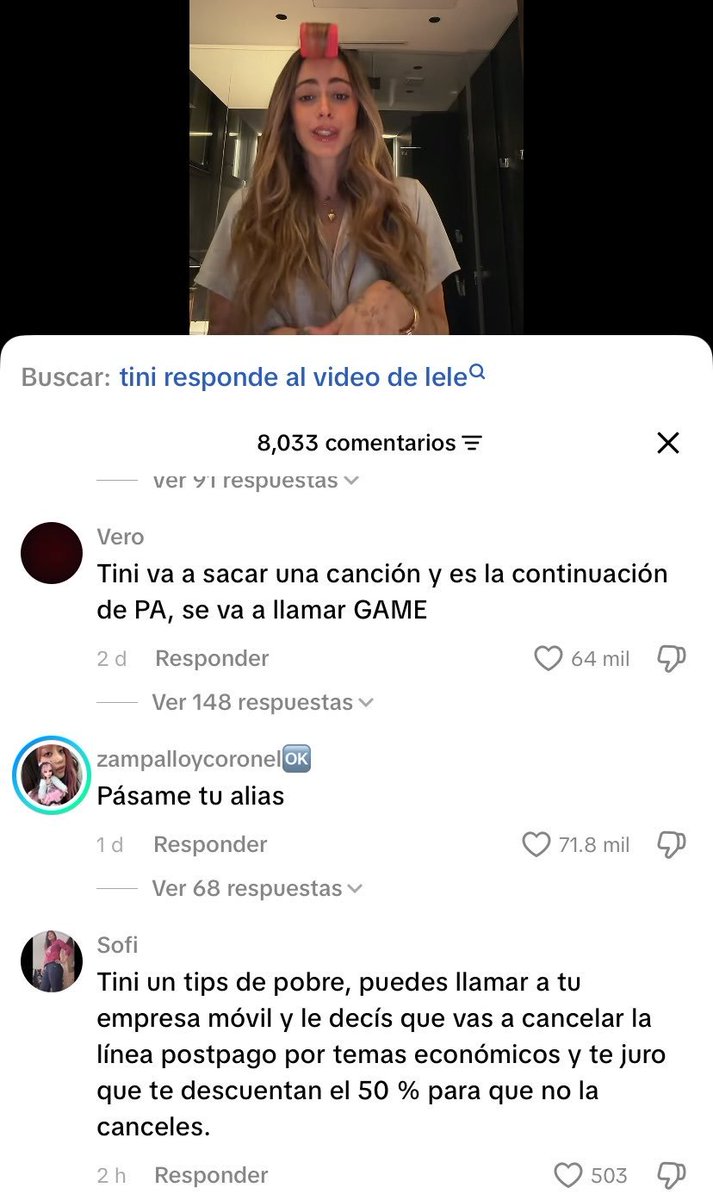 therealbuni's tweet photo. Tini subio un tiktok y todos los comentarios son gente dándole consejos para llegar a fin de mes

Tenes que cerrar la cuenta de banco, los genios hacen eso 🐐🐐🐐 https://t.co/4fjIj5s8wv