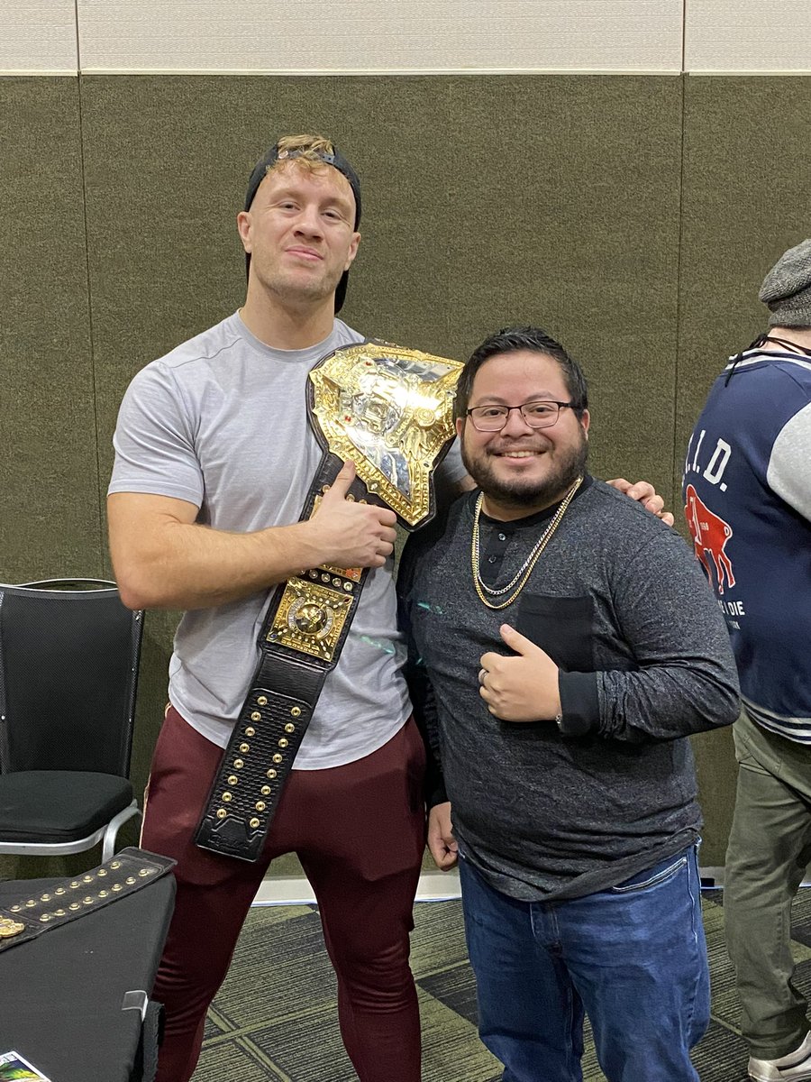 Rami_Carbomb's tweet photo. The Billy Goat did it! Crazy to think I actually got to meet him. What you see on screen is literally how he is in real life. #AEWALLIN
@WillOspreay https://t.co/IatCI5xUbu