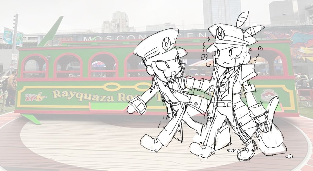 songbrd06's tweet photo. Hi everybody! sadly I didn't make it to pxp this year, but I watched it on twitch!! So excited for the next one!! I actually got inspired to make a standee of submas in their EX outfits from pokemas but cant decide if it should specifically be pxp themed! Let me know! #サブマス https://t.co/odjk5zhdGy