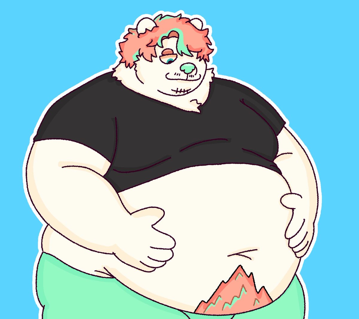 UnfortunatePawz's tweet photo. Old gift arts for @Shin0bear130 @NotJustMec 🩷💛 https://t.co/34b1j3NSof