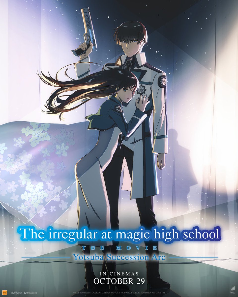 SonyPicturesAUS's tweet photo. The Yotsuba family’s secrets will finally be revealed. ✨ Watch The Irregular at Magic High School THE MOVIE -Yotsuba Succession Arc- in cinemas October 29. https://t.co/KkaGfMsFUR