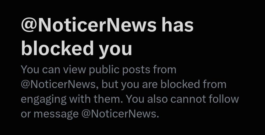 NoosemanCometh's tweet photo. Noticer News, bastions of free speech, do not like my free speech. 😢 https://t.co/Hf2il7wwJ9