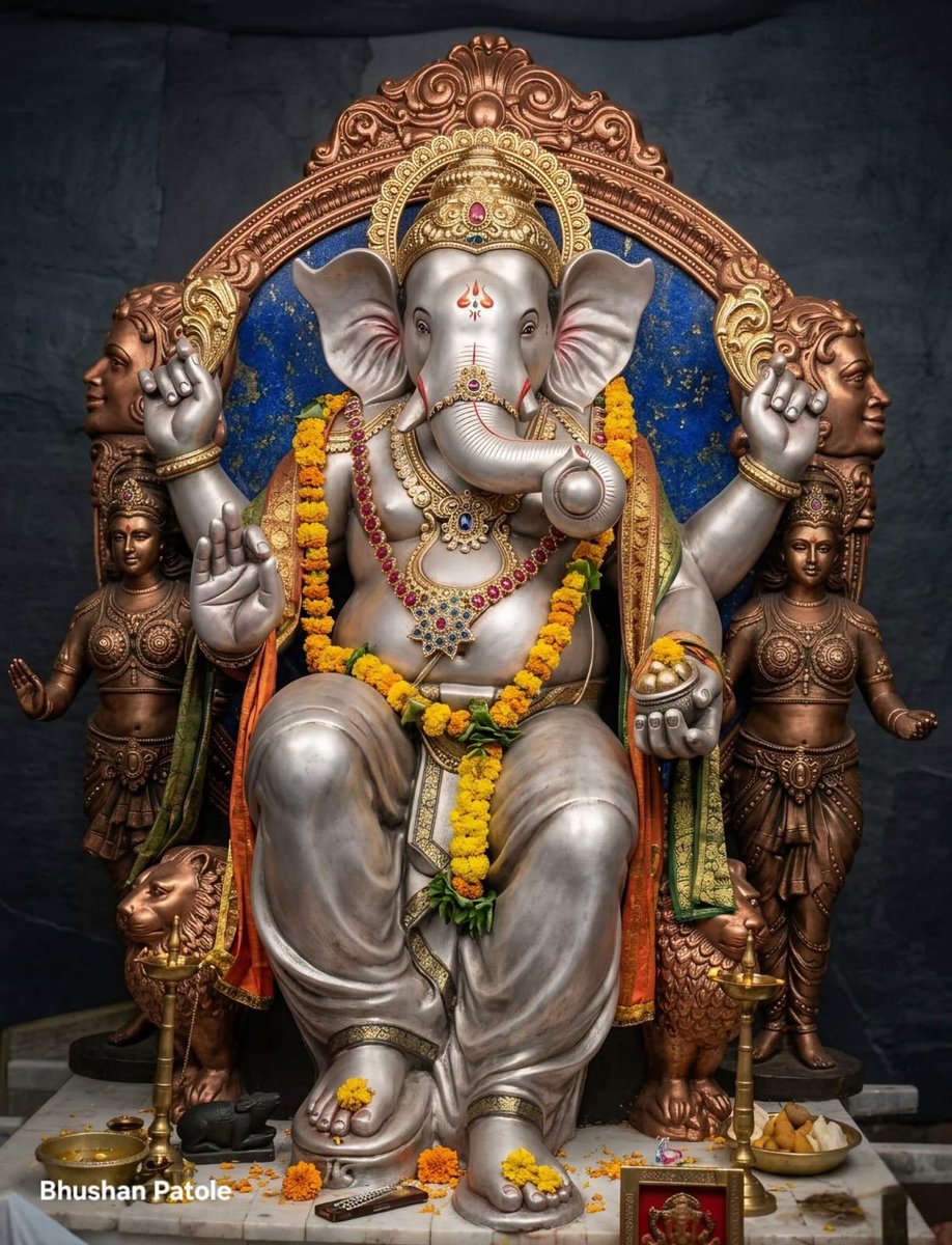 Shirish36205110's tweet photo. एकदन्तं शूर्पकर्णं गज���क्त्रं चतुर्भुजम्। प्रसन्नवदनं ध्यायेत् सर्वविघ्नोपशान्तये।। शुक्लाम्बरधरं देवं शशिवर्णं चतुर्भुजम्। प्रसन्नवदनं ध्यायेत् सर्वविघ्नोपशान्तये।। विघ्नकानन छेदनासी। हाती फरस धरिलासी। नागबंध कटिसी। उरग यज्ञोपवीत।।चतुर्भुज दिससी निका। विशालाक्षा विनायका। प्रतिपाळीसी विश्वलोका। निर्विघ्ने करोनिया।। मंगलमूर्ती मोरया।।गणपती बाप्पा मोरया।। आज #संकष्ट_चतुर्थी