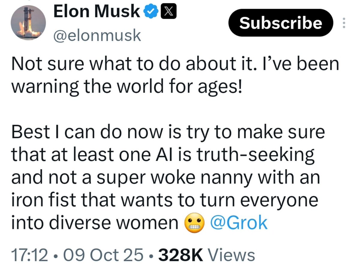 XeReeXee's tweet photo. @elonmusk @SpaceXAI @grok Can you change Grok back to how it was? Instead of truth-seeking, it's become the super woke nanny who's been censored, lectures and doesn't talk about adult themes/NSFW, is far too boring and left-leaning on political topics. #MakeGrokGreatAgain✊️ https://t.co/M0MULR8Fmq