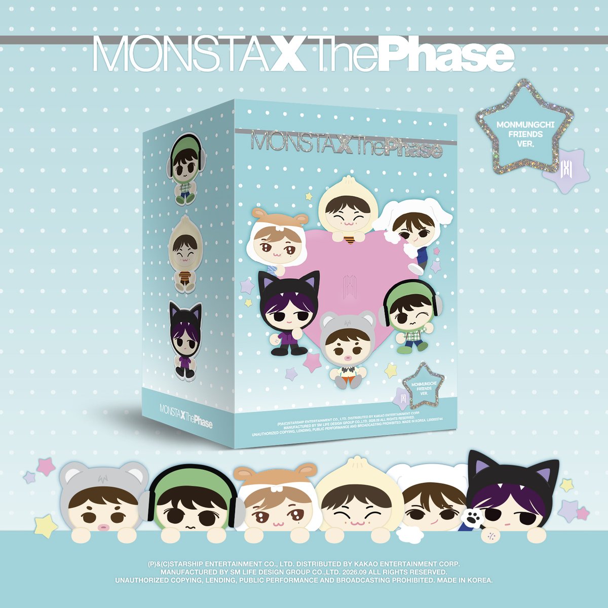 OfficialMONSTAX's tweet photo. [📢] 
MONSTA X EP [The Phase]
MONMUNGCHI FRIENDS ver. 예약 판매 안내

▶ https://t.co/17u2ymMiAm

#MONSTAX #몬스타엑스
#ThePhase 
#MAGIC https://t.co/7ne74Mns8e
