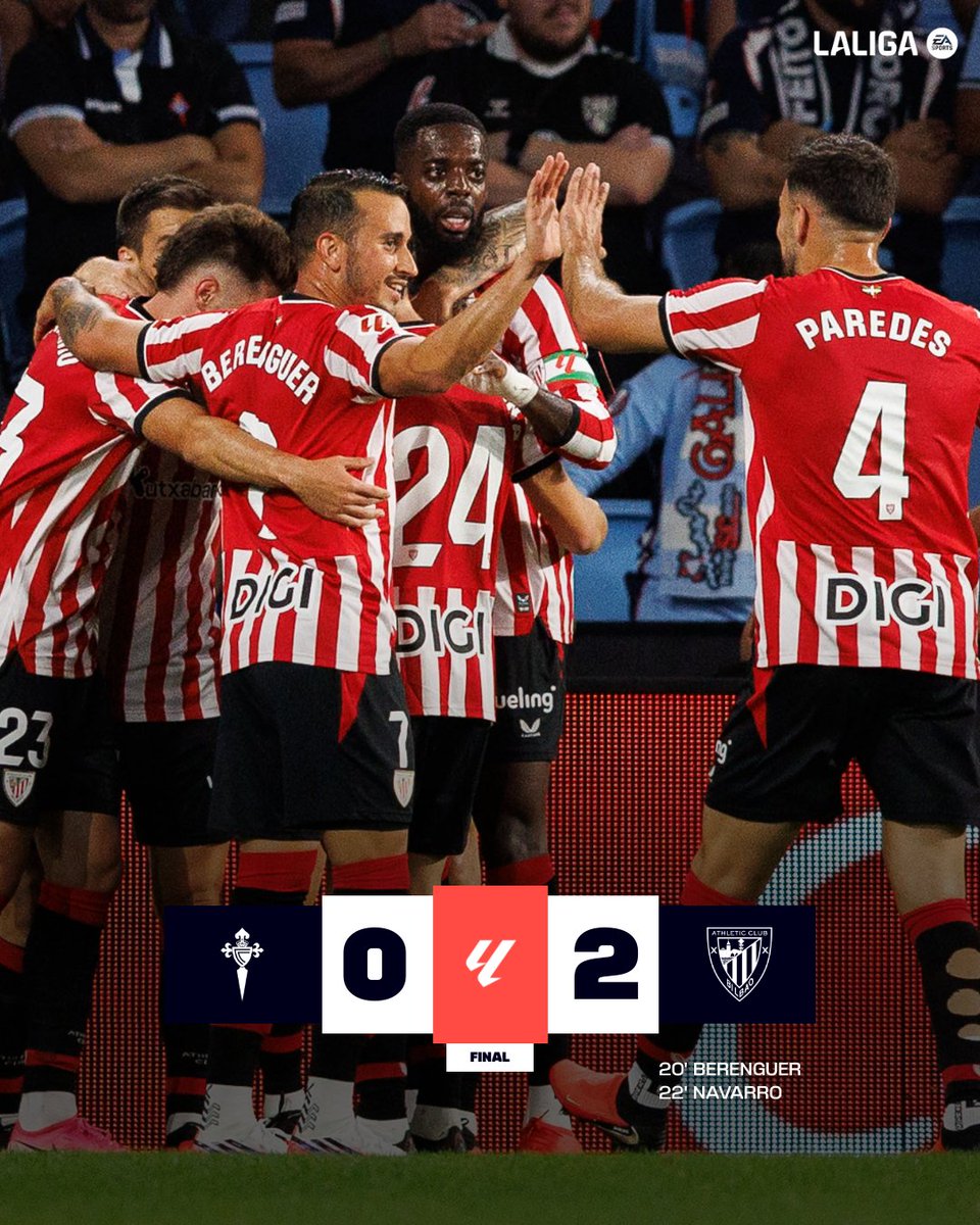xAll_about's tweet photo. Athletic Bilbao 2:0 Celta Vigo

⚽20' Alex Berenguer 🇪🇦
⚽22' Robert Navarro 🇪🇦

Baskowie z pierwszymi punktami w lidze!
📷@LaLiga https://t.co/TUc9nCNxDa