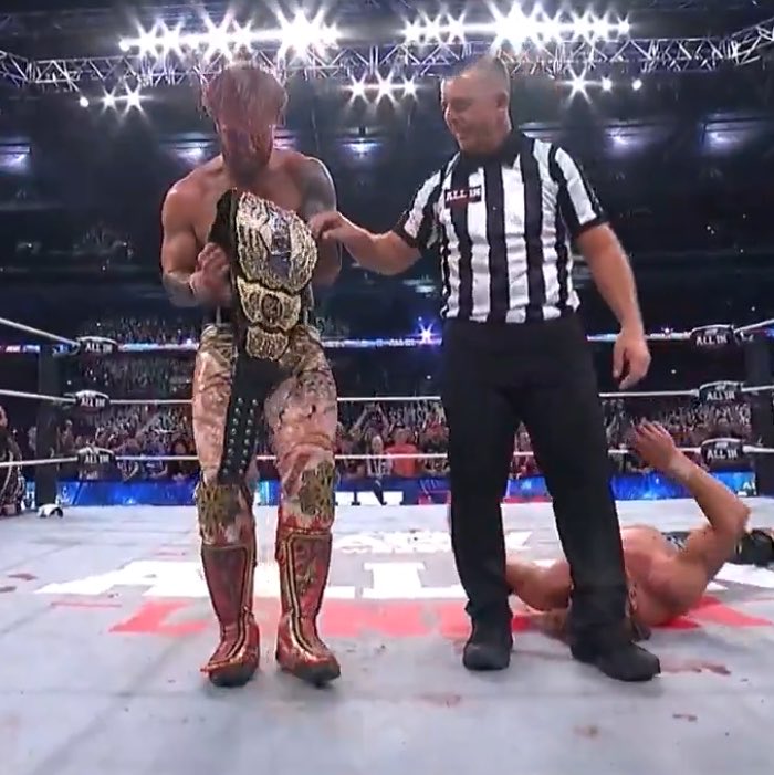 WrestlePurists's tweet photo. Will Ospreay, Mercedes Moné and Kazuchika Okada were the big three signings for AEW back in early 2024.

All three won gold tonight.

#AEWAllIn https://t.co/16TfEoKHpN