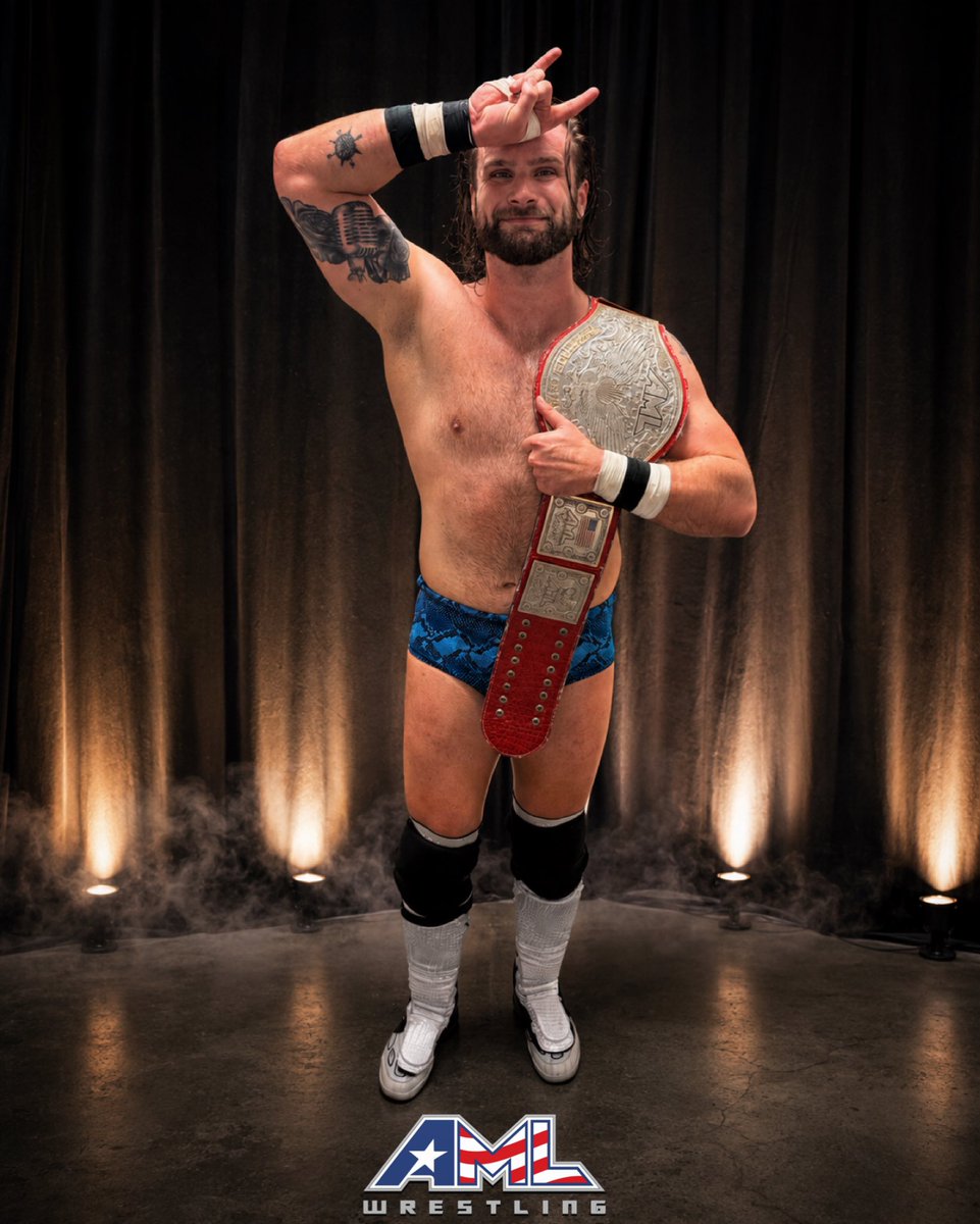 AMLWrestling's tweet photo. 🚨BREAKING: Drew Hood is your NEW #AMLWrestling Prestige Champion! https://t.co/cYPwAey95A