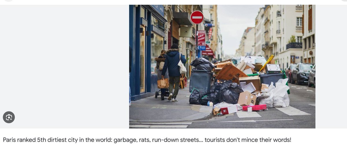 AB1584829096292's tweet photo. @RadioGenoa @RadioGenoa - Paris is only the 5th dirtiest city in the world. Garbage, rats, run-down streets - You have a lot to cover here. Somehow you forget these areas and target other places!👇😂 https://t.co/xNxh2jXImc