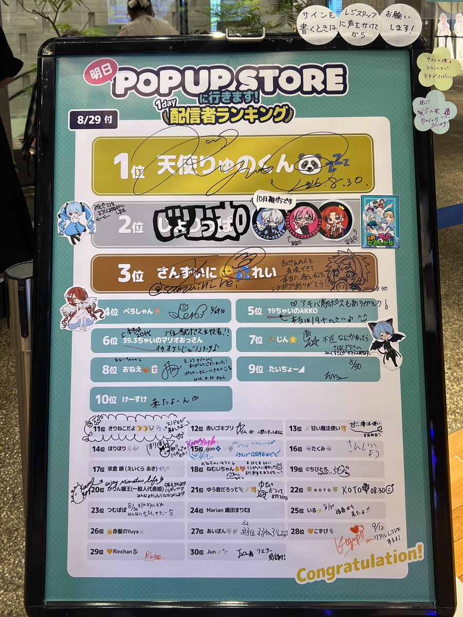 sanzuini_LIVE's tweet photo. #ミラポプ
 #ミラティブポップアップストア
8月30日お邪魔させて頂きました🙇‍♀️
今回は1日しか行けないこともあり、差し入れしてくださった方だけ描かせて頂くという形を取らせて頂きました。(娘息子＆ブースト応援は別)
お断りした方々は申し訳ございませんでした💦
また来年…！お会いしましょう！！ https://t.co/50oLSFvgPK