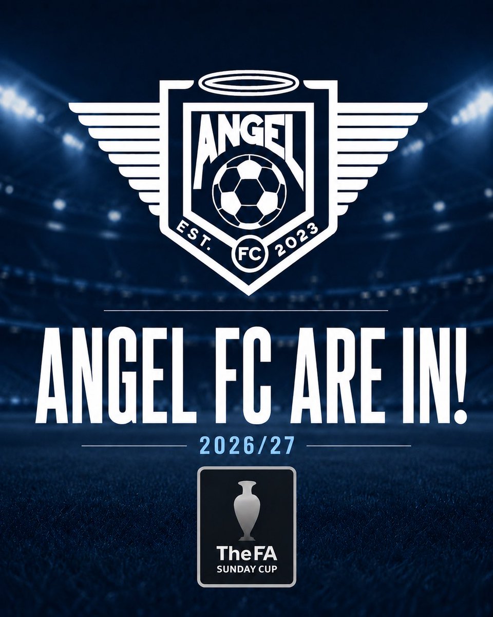 FCAngel23's tweet photo. Angel FC are proud to announce their entry into The Sunday FA Cup for the new season. We will play our home games out of Longmeadow, with huge thanks to @Whitchurchutd π«±πΎβπ«²π½β½οΈ - Let the hard work begin β³ππͺ½ππΎπ΅ #UTA #AngelFC #Angel #SundayFACup πͺ½πͺ½πͺ½ https://t.co/rXqfRUV3ht